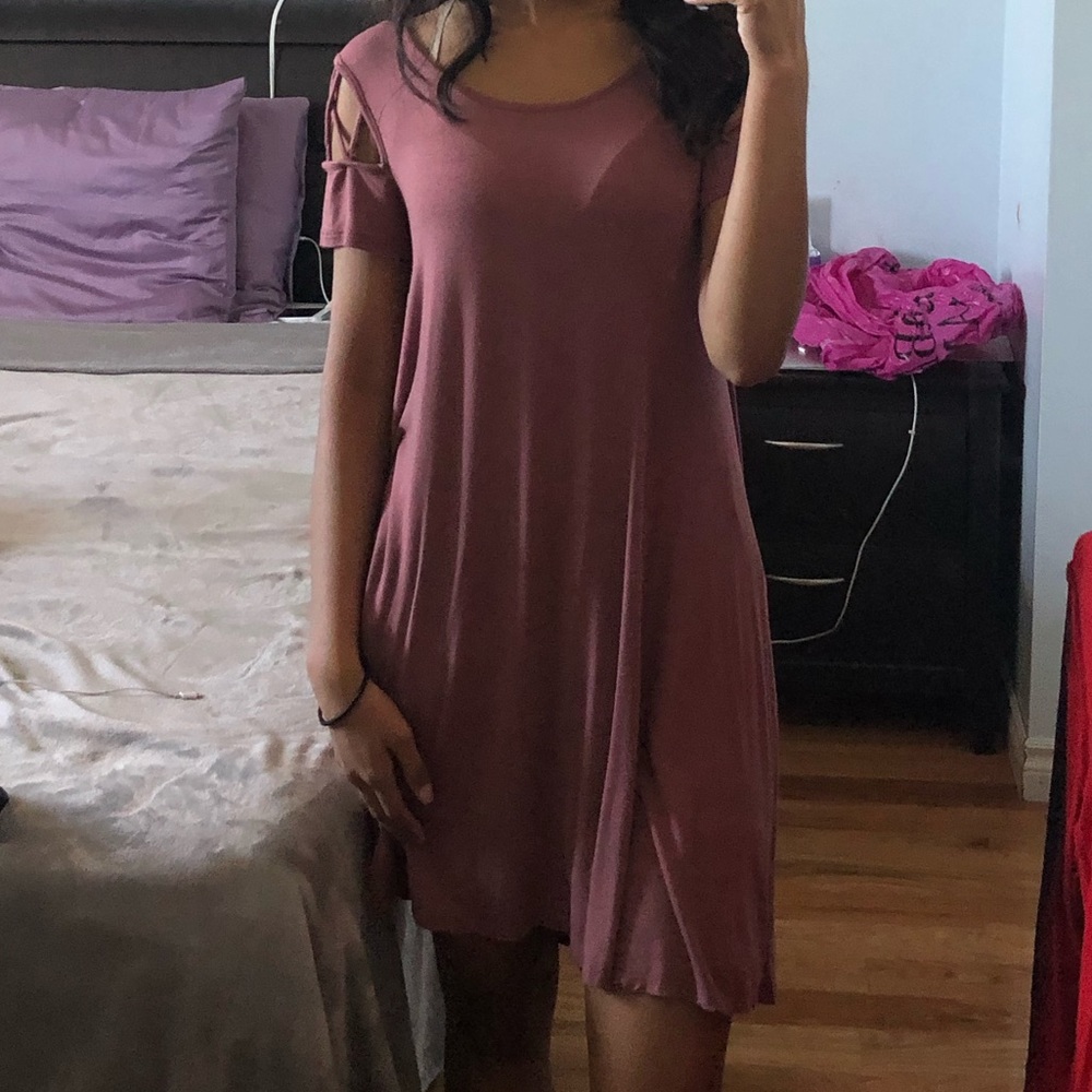 Nude Cold shoulder summery dress